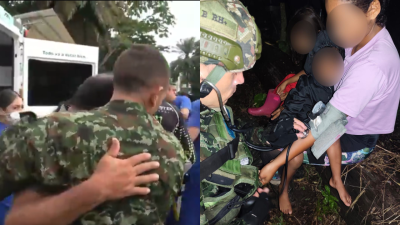 Las conmovedoras imágenes del rescate de los seis hermanitos escondidos en la selva de Caquetá
